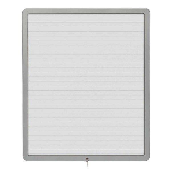 Sliding Door Wood Corkboard, 48"x36", Cher, UV9003OCS-CHERRY-RUBBER
